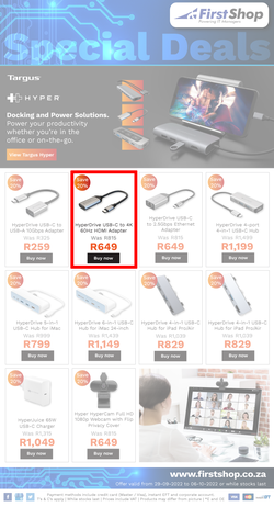 First Shop : Targus (29 September - 06 October 2022), page 1