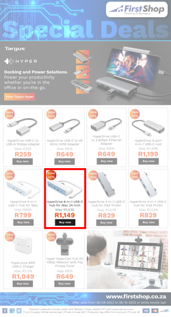 First Shop : Targus (29 September - 06 October 2022), page 1
