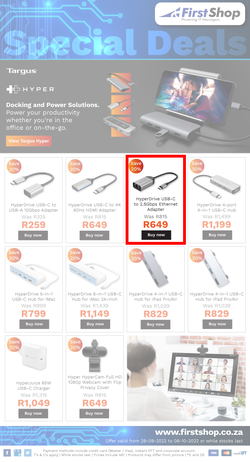 First Shop : Targus (29 September - 06 October 2022), page 1