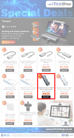 First Shop : Targus (29 September - 06 October 2022), page 1