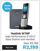 Yealink W76P High-Performance IP DECT Base Station And Handset