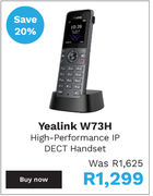 Yealink W73H High-Performance IP DECT Handset
