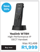 Yealink W78H High-Performance IP DECT Handset