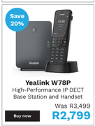 Yealink W78P High-Performance IP DECT Base Station And Handset