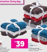 Mainstays 3 Pack Face Cloth Set-Per Pack