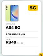 Samsung A34 5G-On 2GB & 25 Min