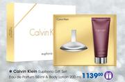Calvin Klein Euphoria Gift Set: Eau De Parfum-50ml & Body Lotion-200ml