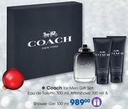 Coach For Men Gift Set: Eau De Toilette-100ml, Aftershave-100ml & Shower Gel-100ml