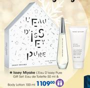 Issey Miyake L'Eau D'issey Pure Gift Set: Eau De Toilette-50ml & Body Lotion-100ml