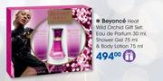 Beyonce Heat Wild Orchid Gift Set: Eau De parfum-30ml, Shower Gel-75ml & Body Lotion-75ml