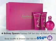 Britney Spears Fantasy Gift Set: Eau De Parfum Spray, Body Souffle & Shower Gel-100ml