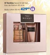 Yardley Bond ST Gift Set: eau De Parfum-50ml & Body Lotion-50ml