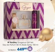 Yardley Gorgeous Gift Set: eau De Parfum-50ml, Body Spray-150ml & Watch