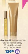 Enchante 2 Piece Gift Set Of Eau de Parfum Spray 15ml & Hand And Body Cream 100ml