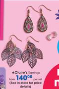 Claire's Eearrings-Per Set
