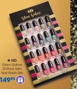 HD Glam Galore 20 Pack Mini Nail Polish Set