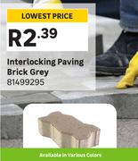 Interlocking Paving Brick (Grey) 81499295