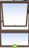Build Aluminium Window Value Range (Bronze Top Hung) PT691 Vent W600mm X H900mm 81472230