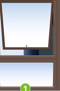 Build Aluminium Window Top Hung 1 Vent PT159 (Bronze) W1500mm X H900mm 81472234