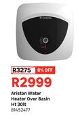 Ariston Water Heater Over Basin HT 30L 81452477