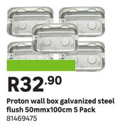 Proton Wall Box Galvanized Steel Flush 50mm x 100cm 5 Pack 81469475