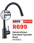 Delinia Kitchen Sink Mixer Tap Eleki Black 81490812