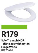 Solo Truimph MDF Toilet Seat With Nylon Hinge (White) 81425469