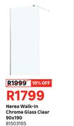 Nerea Walk-In (Chrome Glass Clear) 90 x 190 81503105