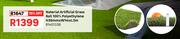 Naterial Artificial Grass Roll 100% Polyethylene H36mm x W1m x L5m 81401336