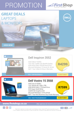 First Shop : Dell Laptop And Monitor Promo (23 Oct - 30 Oct 2018), page 1