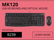 Logitech MK120 USB Keyboard & Optical Mouse 920-002562