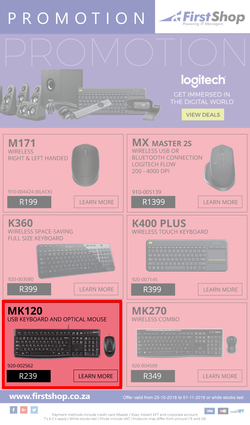 First Shop : Logitech (25 Oct - 1 Nov 2018), page 1