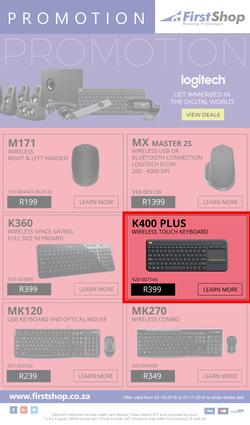 First Shop : Logitech (25 Oct - 1 Nov 2018), page 1