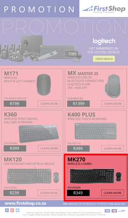 First Shop : Logitech (25 Oct - 1 Nov 2018), page 1