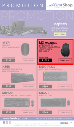 First Shop : Logitech (25 Oct - 1 Nov 2018), page 1