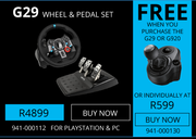 Logitech G29 Wheel & Pedal Set 941-000112