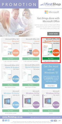 First Shop : Microsoft Promo (22 Oct - 29 Oct 2019), page 1