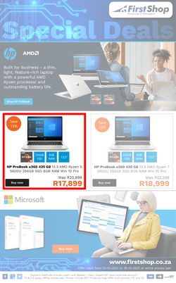 First Shop : HP Probook Promo (12 October - 19 October 2021), page 1