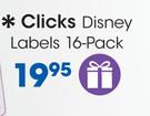 Clicks Disney Labels 16 Pack