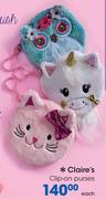 Claire's Clip On Purses