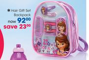 Sofia The First Hair Gift Set Backpack