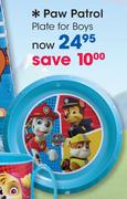 Paw Patrol Plate For Boys