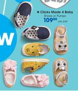 Clicks Made 4 Baby Shoes Or Pumps-Per Pair