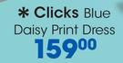 Clicks Blue Daisy Print Dress