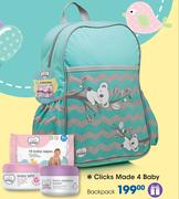 Clicks Made 4 Baby Backpack