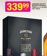 Jameson Select Reserve Whiskey-750ml Plus 2 Glasses Gift pack