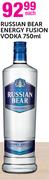 Russian Bear Energy Fusion Vodka-750ml