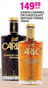 Carvo Caramel Or Chocolate Infused Vodka-750ml Each