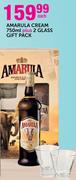 Amarula Cream-750ml Plus 2 Glass Gift Pack
