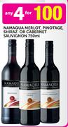 Namaqua Merlot, Pinotage, Shiraz Or Cabernet Sauvignon-Any 4 x 750ml